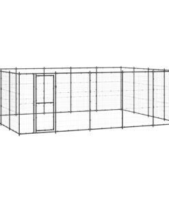 Alternative view of Chenil d'extérieur pour chiens Acier 24,2 m²