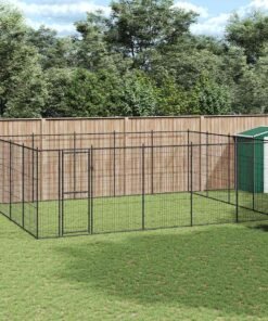 Chenil d'extérieur pour chiens Acier 24,2 m²