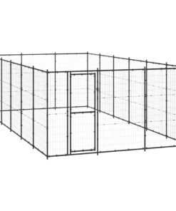 Alternative view of Chenil d'extérieur pour chiens Acier 21,78 m²