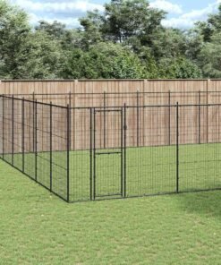 Chenil d'extérieur pour chiens Acier 50,82 m²