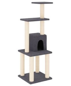 Alternative view of Arbre à chat avec griffoirs en sisal Gris foncé 105 cm