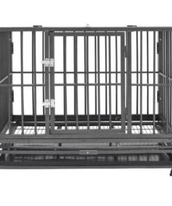 Alternative view of Cage pour chiens avec roues Acier 92x62x76 cm