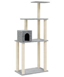 Alternative view of Arbre à chat avec griffoirs en sisal Gris clair 147 cm