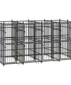 Alternative view of Chenil d'extérieur pour chiens Acier 7,37 m²