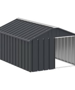 Alternative view of Niche pour chien Anthracite 116,5x153x81,5 cm Acier galvanisé