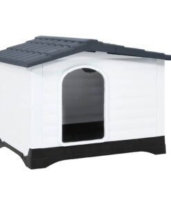 Niche pour chien Gris 90,5x68x66 cm Polypropylène