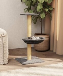Arbre à chat avec griffoir en sisal Gris clair 74 cm