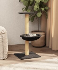 Arbre à chat avec griffoir en sisal Gris foncé 74 cm