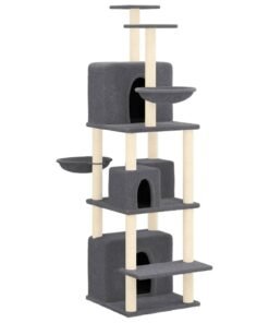 Alternative view of Arbre à chat avec griffoirs en sisal Gris foncé 180 cm