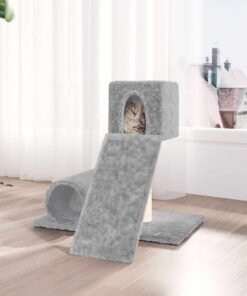 Arbre à chat avec griffoir en sisal Gris clair 59 cm