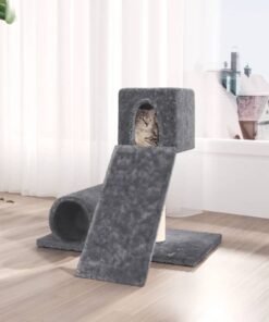 Arbre à chat avec griffoir en sisal Gris foncé 59 cm