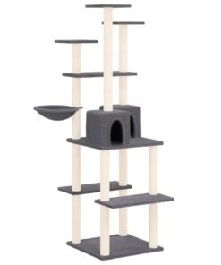 Alternative view of Arbre à chat avec griffoirs en sisal Gris foncé 167 cm