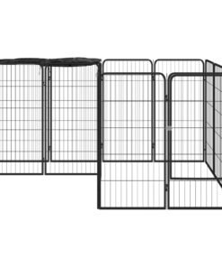Alternative view of Parc pour chien 14panneaux Noir 50x100cm Acier enduit de poudre