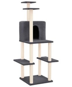Alternative view of Arbre à chat avec griffoirs en sisal Gris foncé 144,5 cm