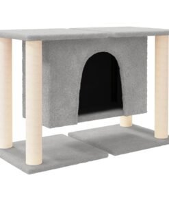 Alternative view of Arbre à chat avec griffoirs en sisal Gris clair 50 cm