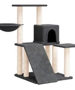 Alternative view of Arbre à chat avec griffoirs en sisal Gris foncé 82 cm