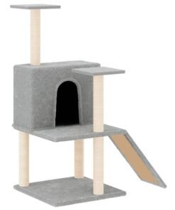 Alternative view of Arbre à chat avec griffoirs en sisal Gris clair 109 cm