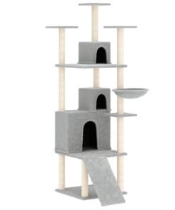 Alternative view of Arbre à chat avec griffoirs en sisal Gris clair 175 cm
