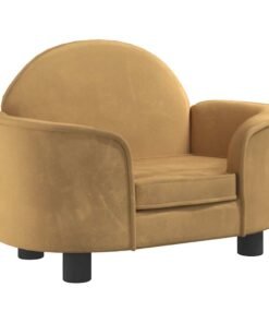 Alternative view of Lit pour chien marron 66x40x45 cm velours