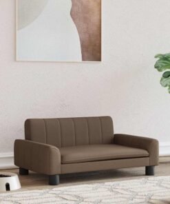 Lit pour chien marron 70x45x30 cm tissu