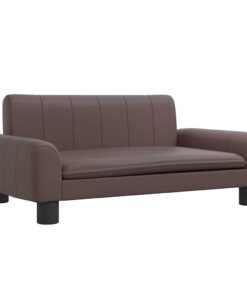 Alternative view of Lit pour chien marron 70x45x30 cm similicuir