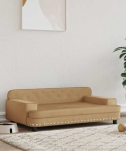 Lit pour chien marron 90x53x30 cm velours