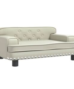 Alternative view of Lit pour chien crème 70x45x30 cm similicuir