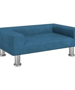 Alternative view of Lit pour chien bleu 70x45x26,5 cm velours