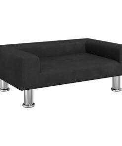 Alternative view of Lit pour chien noir 70x45x26,5 cm velours