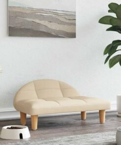 Lit pour chien crème 70x52x30 cm tissu