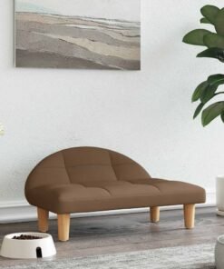 Lit pour chien marron 70x52x30 cm tissu