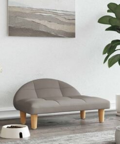 Lit pour chien taupe 70x52x30 cm tissu