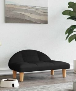 Lit pour chien noir 70x52x30 cm tissu