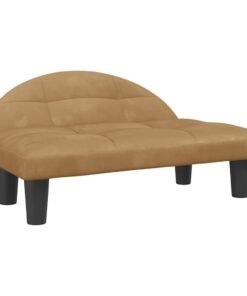 Alternative view of Lit pour chien marron 70x52x30 cm velours