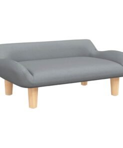 Alternative view of Lit pour chien gris clair 70x40x24 cm tissu