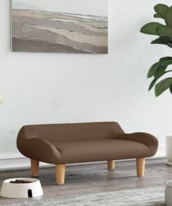 Lit pour chien marron 70x40x24 cm tissu