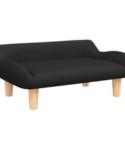 Alternative view of Lit pour chien noir 70x40x24 cm tissu