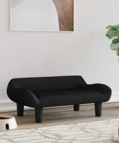 Lit pour chien noir 70x40x24 cm velours