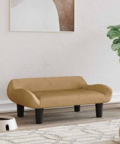 Lit pour chien marron 70x40x24 cm velours