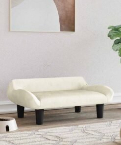 Lit pour chien crème 70x40x24 cm velours