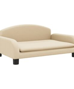 Alternative view of Lit pour chien crème 70x45x30 cm tissu