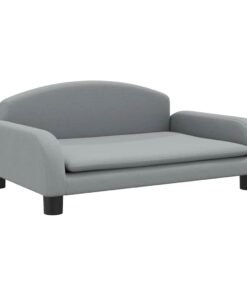 Alternative view of Lit pour chien gris clair 70x45x30 cm tissu