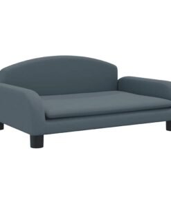 Alternative view of Lit pour chien gris foncé 70x45x30 cm tissu