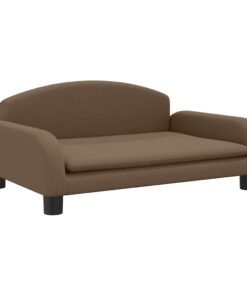 Alternative view of Lit pour chien marron 70x45x30 cm tissu