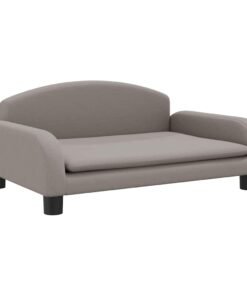 Alternative view of Lit pour chien taupe 70x45x30 cm tissu