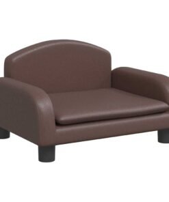 Alternative view of Lit pour chien marron 50x40x30 cm similicuir