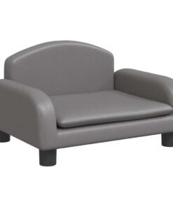 Alternative view of Lit pour chien gris 50x40x30 cm similicuir