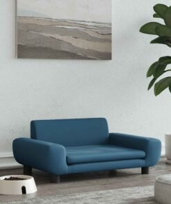 Lit pour chien bleu 70x45x33 cm velours