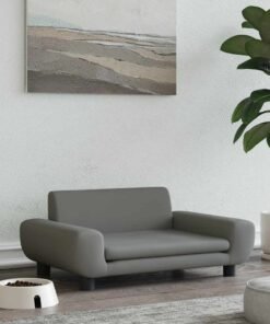 Lit pour chien gris foncé 70x45x33 cm velours