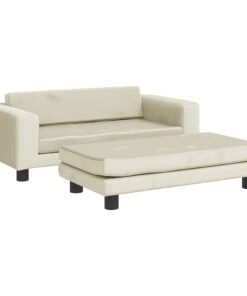 Alternative view of Lit pour chien avec extension crème 100x50x30 cm velours